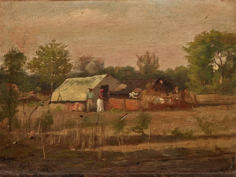 1852-Robert Jenkins Onderdonk - Jacal messicano - Museo d'arte di Dallas